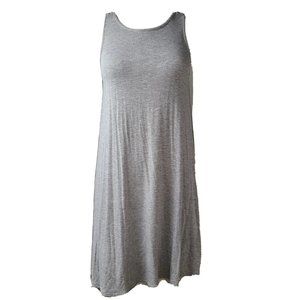 Old Navy Dress Womens Size M Medium Solid All Grey Gray Sleeveless A Line